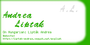 andrea liptak business card